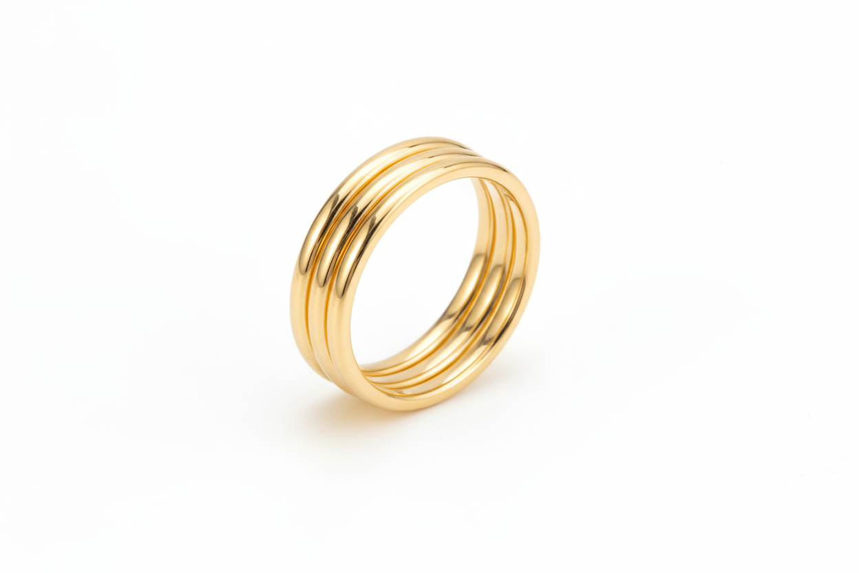 14K Gold Plated Stack Ring