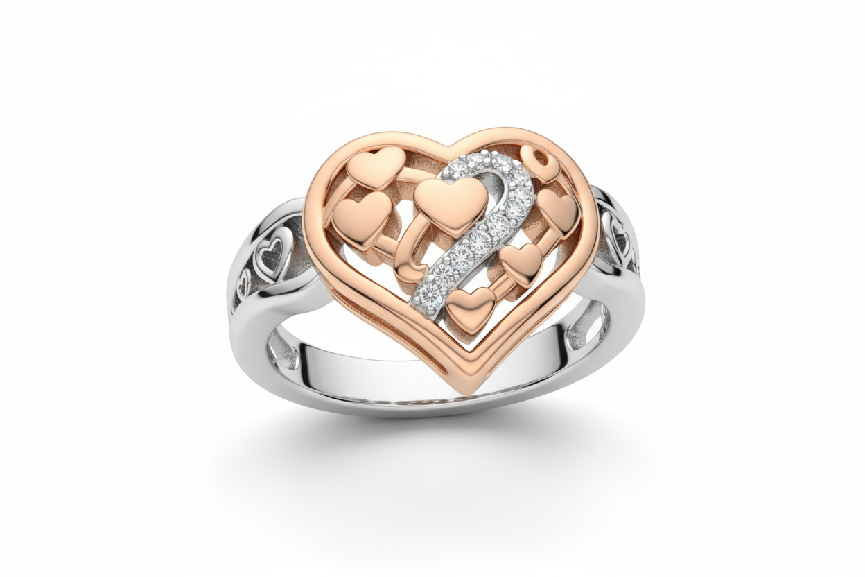 3d Pandora Moments Heart Ring
