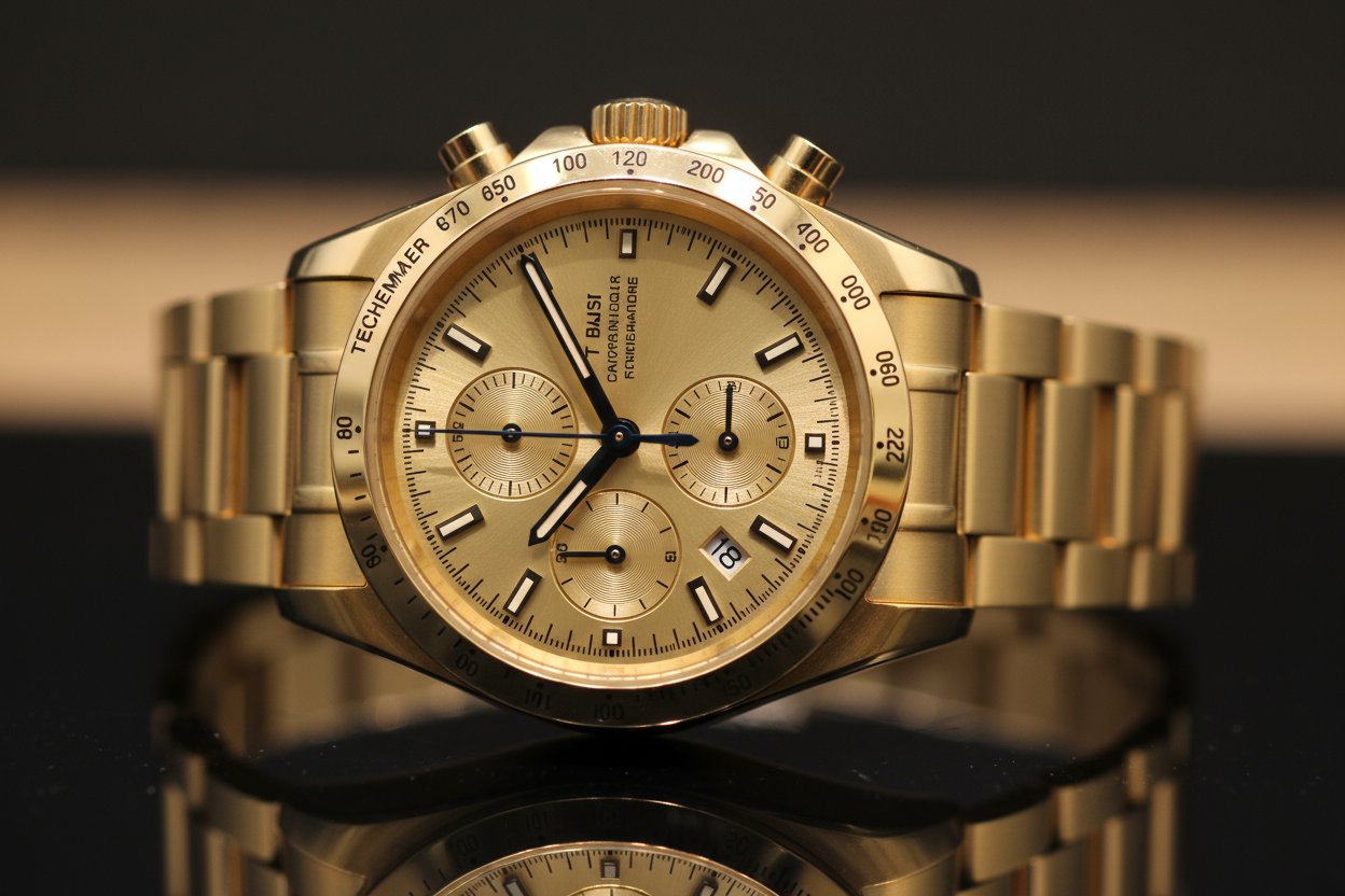 Gold Chronograph Watch