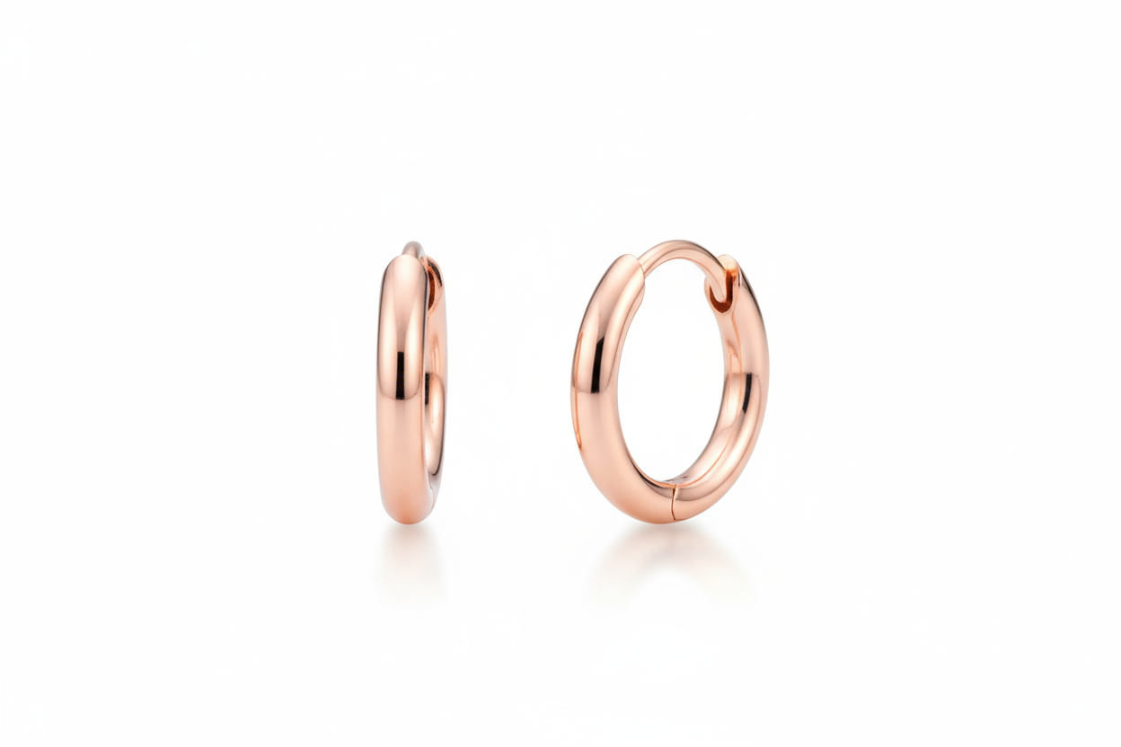 Rose Gold Huggie Earrings