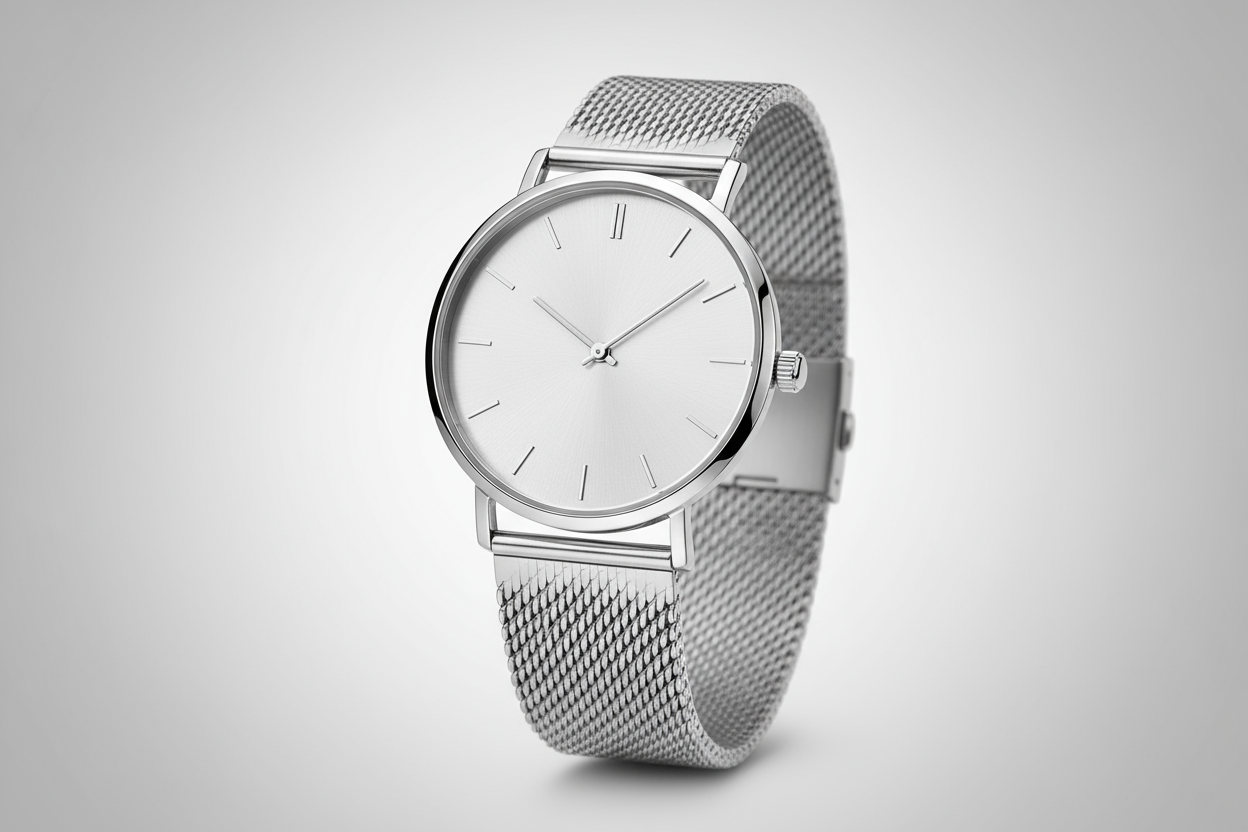 Silver Minimal Dress Watch