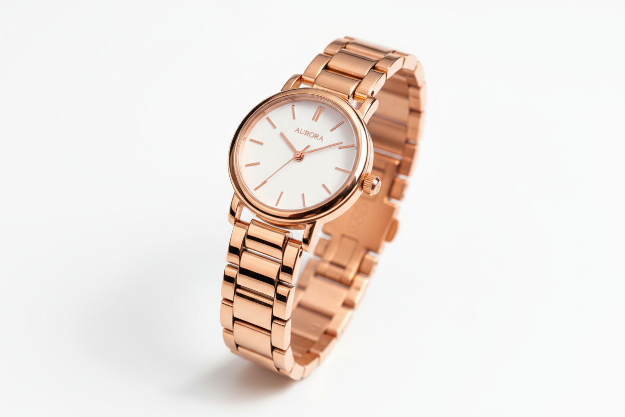 Women's Rose Gold Bracelet Watch